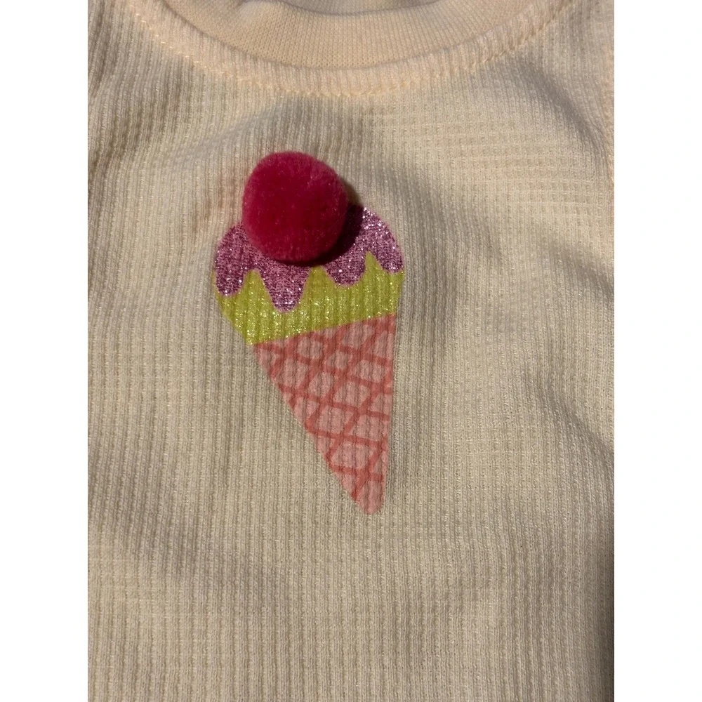 Lila & Jack Baby Waffle Knit Ice Cream Tank and Ruffle Shorts Set Yellow 3-6M